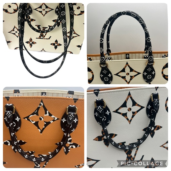 Authentic Louis Vuitton Limited Ed On The Go GM Jungle White 2way Top/shoulder - Picture 5 of 15